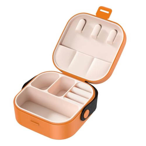 AMIUHOUN Mini-Schmuck-Reiseetui, Schmuckhalter, Organizer, kleine -Schmuckschatullen, Orange AMIUHOUN Mini-Schmuck-Reiseetui, Schmuckhalter, Organizer, kleine -Schmuckschatullen, Orange von AMIUHOUN