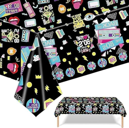 AMJKEJI 80er Jahre Party Tischdecken, 3 Stück Rechteckig 130 x 220cm Wiederverwendbare Rock Roll Thema Tischdecken für Geburtstag Halloween Weihnachten Karneval Schreibtisch Dekoration AMJKEJI 80er Jahre Party Tischdecken, 3 Stück Rechteckig 130 x 220cm Wiederverwendbare Rock Roll Thema Tischdecken für Geburtstag Halloween Weihnachten Karneval Schreibtisch Dekoration von AMJKEJI