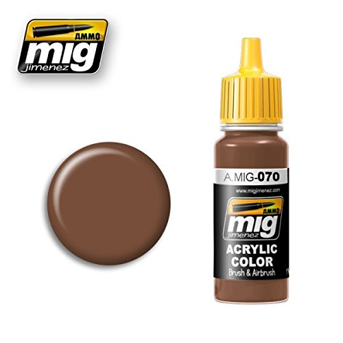 AMMO A.MIG-0070 Mittelbraune Acrylfarben (17 ml), Mehrfarbig, M von Mig Jimenez