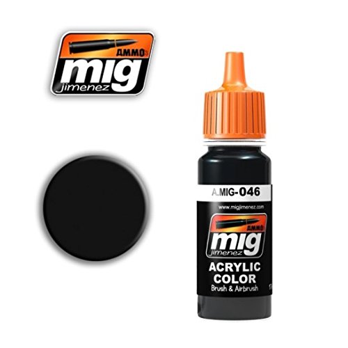 AMMO MIG-0046 Mattschwarze Acrylfarben (17 ml), mehrfarbig von AMMO