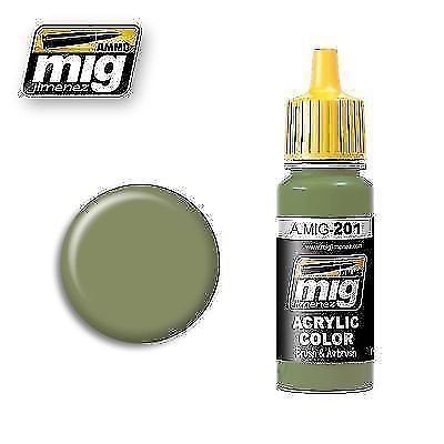 Mig Jimenez A.MIG-0201 Ammo Fs 34424 Acrylfarben, 17 ml, Hellgraugrün, Mehrfarbig von Mig Jimenez