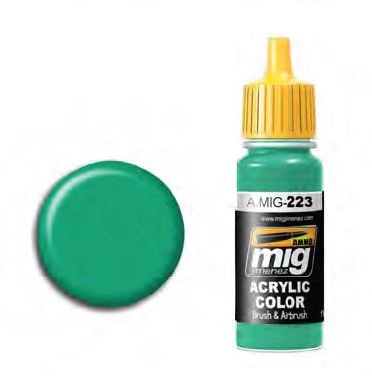 AMMO MIG-0223 Acrylfarben für den Innenbereich, Türkisgrün, 17 ml, Mehrfarbig von AMMO