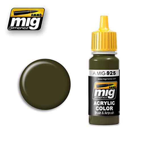 AMMO MIG-0925 Olive Drab Dark Base Acrylfarben (17 ml), Mehrfarbig von AMMO