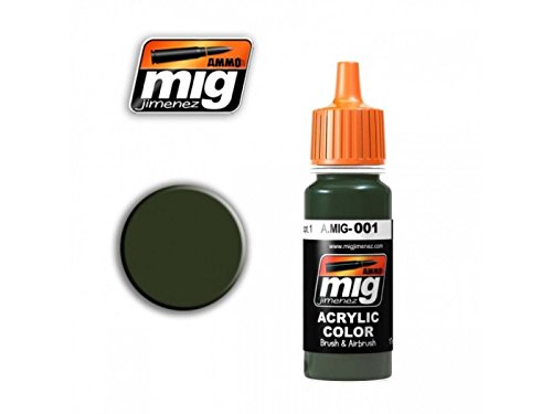 AMMO MIG-0001 RAL 6003 Olivgrün Opt.1 Acrylfarben (17 ml), mehrfarbig von AMMO