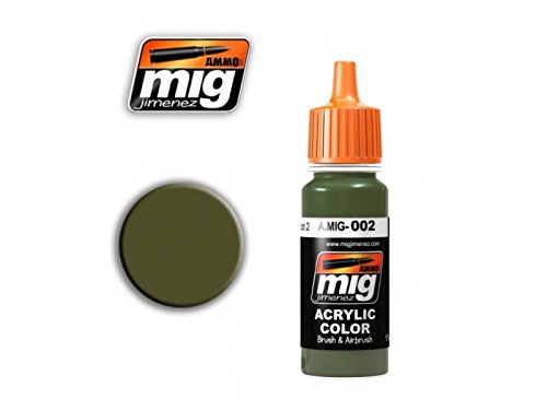 Ammo MIG-0002 RAL 6003 Olivgrün Opt.2 Acrylfarben (17 ml), Mehrfarbig von Ammo