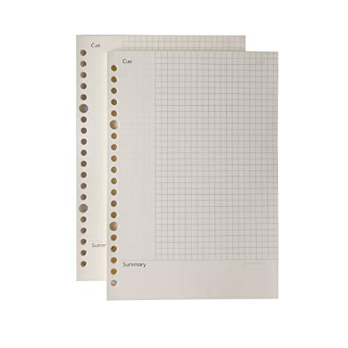 AMO HERMOSO 2 Packungen A5 Cornell Refill Papier für Spiralblock Notizblock, Notebook Cornell Squared Paper, 80gsm, 120 Blatt, 240 Seiten 20 Holes AMO HERMOSO 2 Packungen A5 Cornell Refill Papier für Spiralblock Notizblock, Notebook Cornell Squared Paper, 80gsm, 120 Blatt, 240 Seiten 20 Holes von AMO HERMOSO