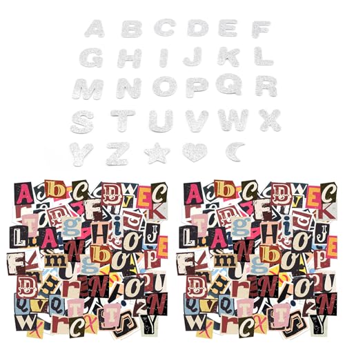 229 Stück Kreative Buchstaben Sticker, AMONENZ Sticker für Fotoalbum, Selbstklebende Buchstaben Aufkleber, Gemischte Farben, 2 Stile, für DIY Fotoalben, Karten, Dekorationen 229 Stück Kreative Buchstaben Sticker, AMONENZ Sticker für Fotoalbum, Selbstklebende Buchstaben Aufkleber, Gemischte Farben, 2 Stile, für DIY Fotoalben, Karten, Dekorationen von AMONENZ