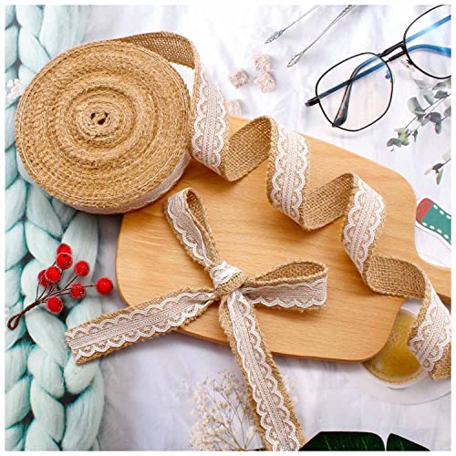 AMONENZ 12 m Natürliche Juteband, Spitze Spitze Geschenkband, Geschenkband Weihnachten, für DIY Bastelarbeiten, Geschenkverpackungen, Weihnachtsdekorationen AMONENZ 12 m Natürliche Juteband, Spitze Spitze Geschenkband, Geschenkband Weihnachten, für DIY Bastelarbeiten, Geschenkverpackungen, Weihnachtsdekorationen von AMONENZ