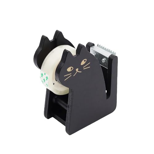Katzenform Tischabroller Klebeband, AMONENZ Tesafilm Abroller Kinder Wird mit 1 Rolle Klebeband Geliefert, Klebebandabroller Vintage ist für Bürowerkzeuge, Schreibtischzubehör von AMONENZ