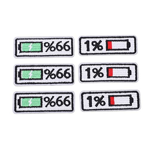 AMONIDA Flicken zum Aufbügeln, sicher, ungiftig, Patches, Batterie-Design, weit verbreitet, exquisit, langlebig für Hut, Jacke AMONIDA Flicken zum Aufbügeln, sicher, ungiftig, Patches, Batterie-Design, weit verbreitet, exquisit, langlebig für Hut, Jacke von AMONIDA