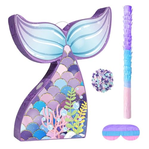 1 Set Cartoon Ozean Thema Meerjungfrau Schwanz Piñata Bündel Augenbinde Stick Für Kinder Mädchen Geburtstag Baby Shower Party Dekoration 1 Set Cartoon Ozean Thema Meerjungfrau Schwanz Piñata Bündel Augenbinde Stick Für Kinder Mädchen Geburtstag Baby Shower Party Dekoration von AMOYER