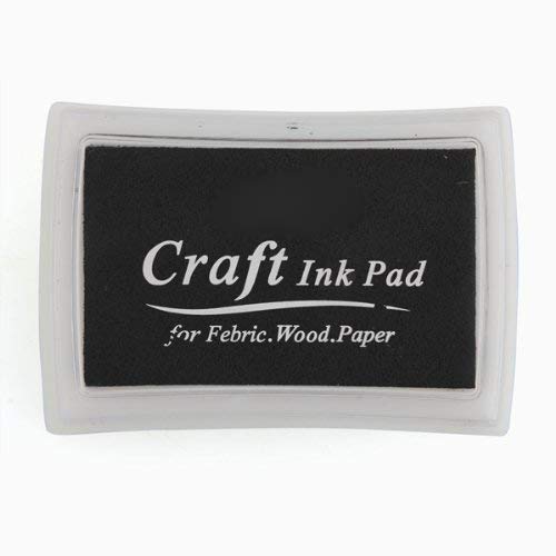 AMOYER 1PC Black Ink Pad Inkpad Stempel Finger Print Craft ungiftige Safe mit Gummi- Art Craft Briefmarken von AMOYER
