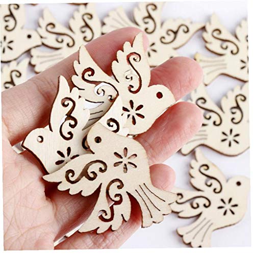 AMOYER 20pcs Cut Holz Scrapbooking Unfinished Friedens Verschönerung Holz Vögel Handwerk Party Hochzeit Dekoration von AMOYER