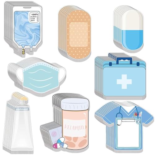 AMOYER 240 Blatt Blaues Notizen-Set Zum Thema Krankenhaus, Kawaii-notizblock, Ästhetisches Briefpapier, Selbstklebende Memos, Bunte Büronotizen Fürs Büro von AMOYER