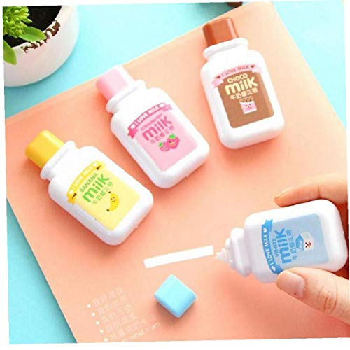 AMOYER 2pc Netter Milch Correction Tape-Material Kawaii Stationery Office Schulbedarf Papelaria 6m, zufällige Farben von AMOYER