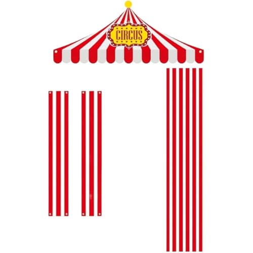 AMOYER 4 Teile/Satz Circus Hintergrund Festival Party Dekorationen Polyester Bogen Banner Hintergrund Tuch Für Karneval Veranstaltungen Party Dekoration von AMOYER
