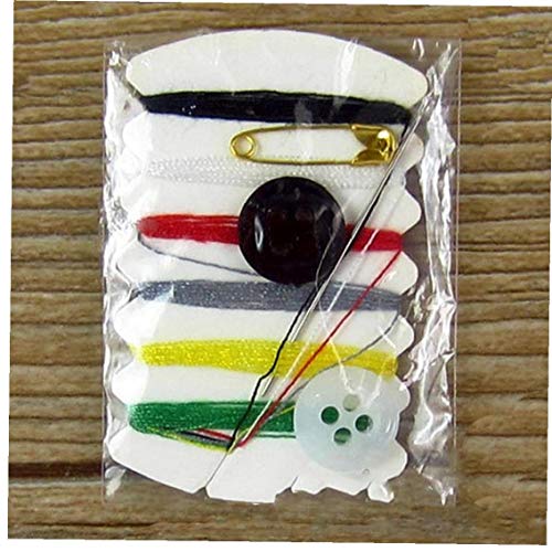 AMOYER Hand Nähset Stitches Buttons Mini bewegliche Taschen-Box Pins Reise Thema Needles Nähset von AMOYER