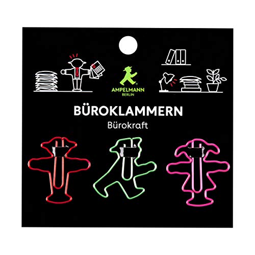 AMPELMANN Bürokraft - Büroklammer - 18 Stück - Geher, Steher, Ampelfrau von AMPELMANN