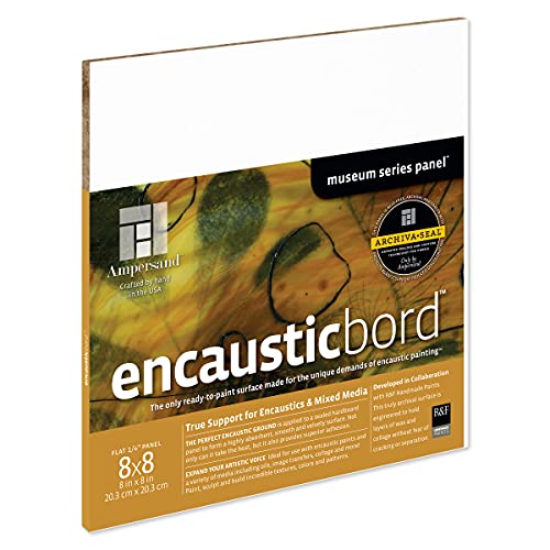 Ampersand Art Supply Holz-Malplatte: Museumsserie, Encausticbord, 0,3 cm Tiefe, 20,3 x 20,3 cm von AMPERSAND ART SUPPLY
