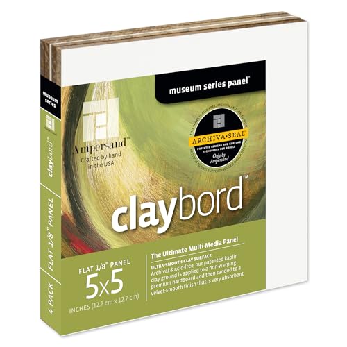 Ampersand Museum Series Claybord, 1/8 Inch 5X5 Pk/4 von AMPERSAND ART SUPPLY