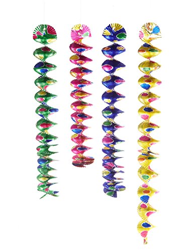 Girlande Rotorspirale Konfetti - Ø 5 cm x 60 cm, 4er Pack von amscan