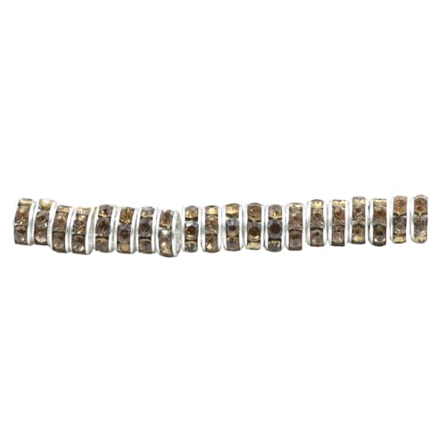 AMSLSIU 100 Stück Strass Rondellen handgefertigte Zwischenperlen Erkenntnisse Kristall Multi Farben lose Perlen Armband Halskette, Sekt, 8MM100 Stück von AMSLSIU