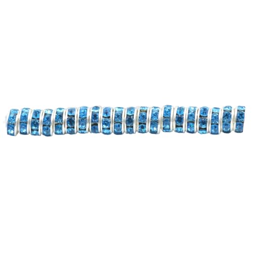 AMSLSIU 100 Stück Strass Rondellen handgefertigte Zwischenperlen Erkenntnisse Kristall Multi Farben lose Perlen Armband Halskette, blauer See, 8MM100 Stück von AMSLSIU