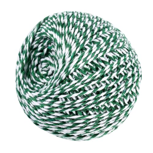 AMSLSIU Baumwollfaden Gewebe Socken Kleidung Hüte Kleidung Üben Requisite Nähseil Mehrfarbig 100 Meter für Anfänger DIY Seile, grün + weiß von AMSLSIU