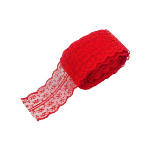 AMSLSIU Eigener Stil mit weißem Häkelspitzenband für verschiedene Kleidungsmuster. Eine Vielzahl von Farben ist frei kombinierbar, Rot AMSLSIU Eigener Stil mit weißem Häkelspitzenband für verschiedene Kleidungsmuster. Eine Vielzahl von Farben ist frei kombinierbar, Rot von AMSLSIU