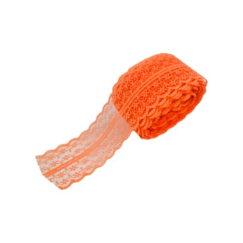 AMSLSIU Eigener Stil mit weißem Häkelspitzenband für verschiedene Kleidungsmuster. Eine Vielzahl von Farben ist frei kombinierbar, orange AMSLSIU Eigener Stil mit weißem Häkelspitzenband für verschiedene Kleidungsmuster. Eine Vielzahl von Farben ist frei kombinierbar, orange von AMSLSIU