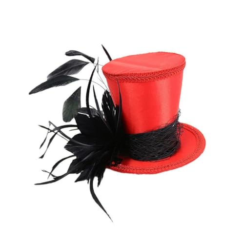 AMSLSIU Eleganter Vintage Feder Fascinator Zylinder für Hochzeits Brautfrauen Kostüme, Schwarz AMSLSIU Eleganter Vintage Feder Fascinator Zylinder für Hochzeits Brautfrauen Kostüme, Schwarz von AMSLSIU