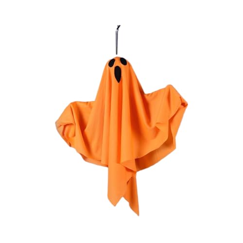 AMSLSIU LED Halloween Dekorationen erhellen die Party mit blinkenden Lichtern. Stoff LED Leucht Hänge Forghost Horror Requisiten, orange von AMSLSIU