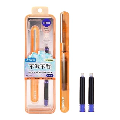 AMSLSIU Tintenstift mit rutschfestem Griff für kreative Kalligraphie Enthusiasten, nachfüllbarer Tintenstift aus Kunststoff, generisch, Füllfederhalter, Schreiben, Typ+3 von AMSLSIU