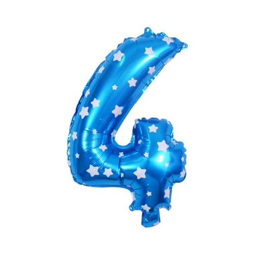 AMSLSIU Ziffern Zahlenballons für eine kompakte und leichte Dekoration. Zahlen Folienballon für die Hochzeitsdekoration, 4 Blau,4, 16 Zoll AMSLSIU Ziffern Zahlenballons für eine kompakte und leichte Dekoration. Zahlen Folienballon für die Hochzeitsdekoration, 4 Blau,4, 16 Zoll von AMSLSIU