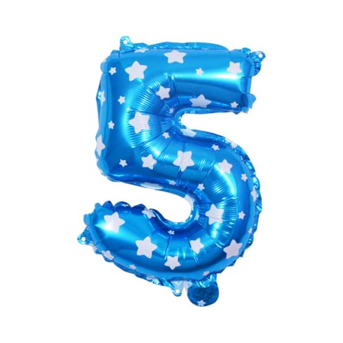 AMSLSIU Ziffern Zahlenballons für eine kompakte und leichte Dekoration. Zahlen Folienballon für die Hochzeitsdekoration, 5 Blau,5, 16 Zoll AMSLSIU Ziffern Zahlenballons für eine kompakte und leichte Dekoration. Zahlen Folienballon für die Hochzeitsdekoration, 5 Blau,5, 16 Zoll von AMSLSIU