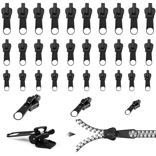 30 Stück Reißverschluss Reparatur Set, Reißverschluss Zipper Ersatz In Drei Größen, Reisverschluss-Zipper Ersatz, Reisverschluss-Reparaturset, Zipper Für Reißverschluss, Für Rucksäcke, Koffer, Jacken 30 Stück Reißverschluss Reparatur Set, Reißverschluss Zipper Ersatz In Drei Größen, Reisverschluss-Zipper Ersatz, Reisverschluss-Reparaturset, Zipper Für Reißverschluss, Für Rucksäcke, Koffer, Jacken von AMSNINK