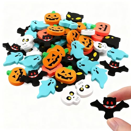 AMSNINK Halloween Mitgebsel Kinder, 80 Stück Radiergummi Set mit Halloween Motiven, Ideal für Kindergeburtstage und Partys, Süße Geschenke für Jungen und Mädchen AMSNINK Halloween Mitgebsel Kinder, 80 Stück Radiergummi Set mit Halloween Motiven, Ideal für Kindergeburtstage und Partys, Süße Geschenke für Jungen und Mädchen von AMSNINK