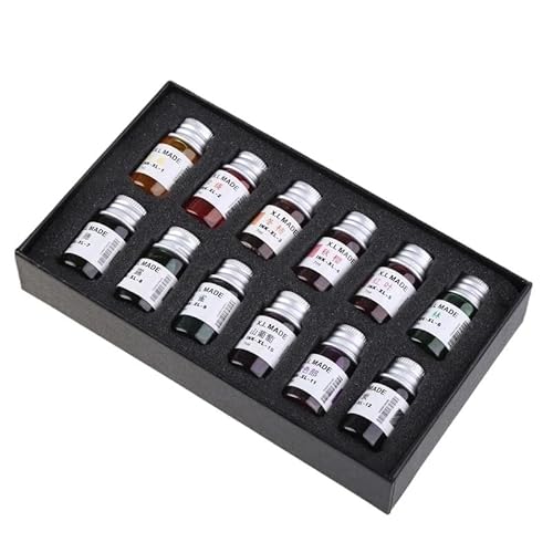 AMSOH 12 Farben, 12 Goldpulverglas-Tinten, Füllfederhalter, Schreiben, künstlerisch AMSOH 12 Farben, 12 Goldpulverglas-Tinten, Füllfederhalter, Schreiben, künstlerisch von AMSOH