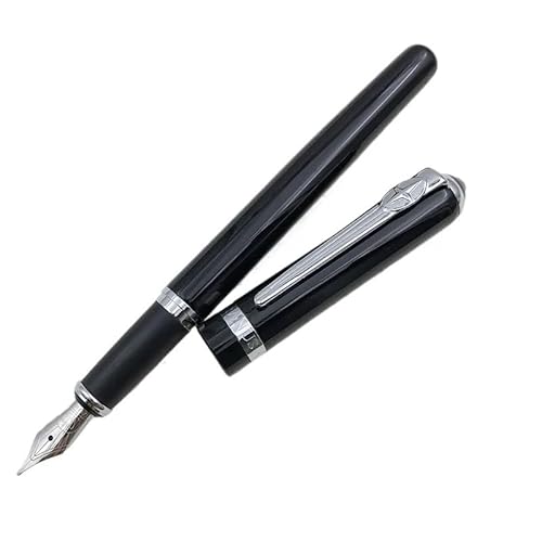 AMSOH Füllfederhalter, feine Feder, 0,5 mm, Metall-Iridiumspitze, Business-Geschenk, Stifte für Männer und Frauen, mit Federmäppchen, Bürobedarf, Schwarz AMSOH Füllfederhalter, feine Feder, 0,5 mm, Metall-Iridiumspitze, Business-Geschenk, Stifte für Männer und Frauen, mit Federmäppchen, Bürobedarf, Schwarz von AMSOH