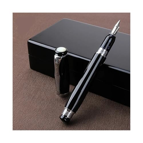 AMSOH Füllfederhalter mit Drachenmuster, Clip, Schreibwaren, Büro, Business, Schreibwaren, für Herren, luxuriöses Geschenk (1 Stift mit Box) von AMSOH