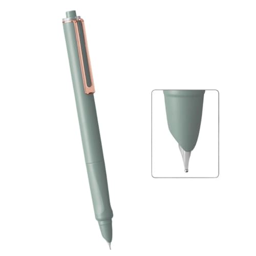 AMSOH Füllfederhalter mit einziehbarer Presse, Farbstift, für Kalligraphie, Praxis, Tintenstift, gekerbt, Dreipunkt-Positionierung (Stil 7) von AMSOH