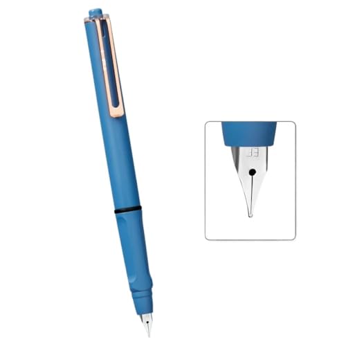 AMSOH Füllfederhalter mit einziehbarer Presse, Farbstift, für Kalligraphie, Übungstinte, gekerbt, Dreipunkt-Positionierung (Stil 6) von AMSOH