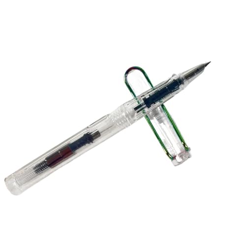 AMSOH Füllfederhalter mit großem Clip, Haltungskorrektur, Schreibtinte, Stifte für Studenten, Schule, Bürobedarf, Geschenk, Schreibwaren (0,38 mm Feder) von AMSOH