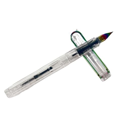 AMSOH Füllfederhalter mit großem Clip, Haltungskorrektur, Schreibtinte, Stifte für Studenten, Schule, Bürobedarf, Geschenk, Schreibwaren (0,5 mm gerade Spitze) von AMSOH