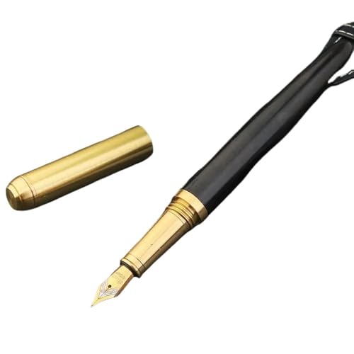 AMSOH Hochwertiger Business-Füllfederhalter aus Holz, glattes Schreiben, exquisiter Kalligraphie-Füllfederhalter, luxuriös, 0,7 mm, Business-Signature-Stift, Student (C) von AMSOH