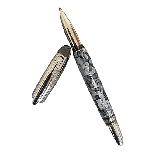 AMSOH Star New Red Write Gelber Stein Metall Tintenroller Füllfederhalter (C) von AMSOH
