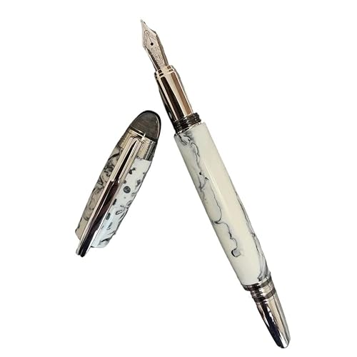AMSOH Star New Red Write Gelber Stein Metall Tintenroller Füllfederhalter (J) von AMSOH