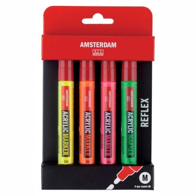 Acrylic Marker Set Reflex 4 Stück von AMSTERDAM