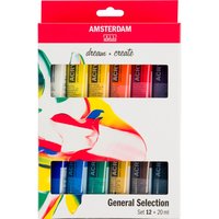 Talens AMSTERDAM Acrylfarben-Set "General Selection 12" von Multi