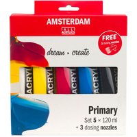 Talens AMSTERDAM Acrylfarben-Set "Starter" inkl. 3 Dosierspitzen von Multi